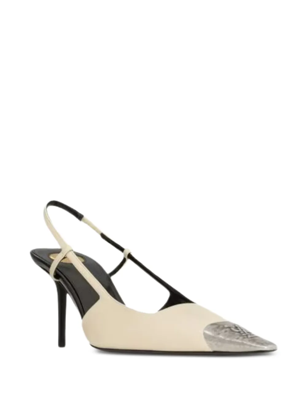 Saint Laurent Pumps met Cassandre-plakkaat Beige
