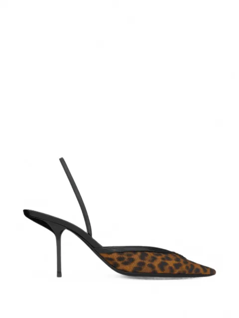 Saint Laurent Folie leopard-print slingback pumps