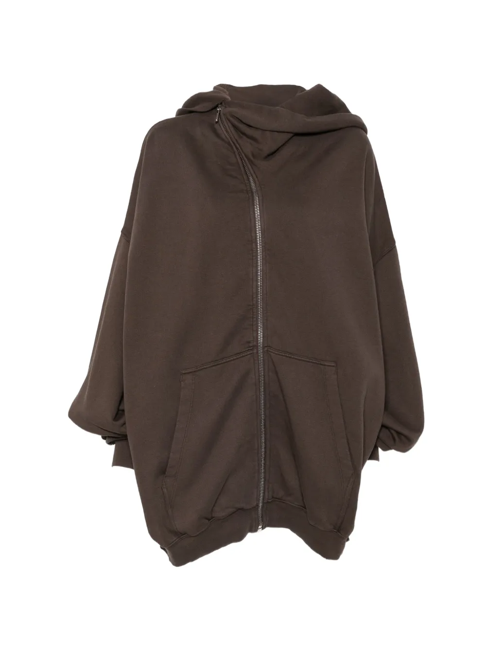 Rick Owens DRKSHDW asymmetric zip-up hoodie · OS
