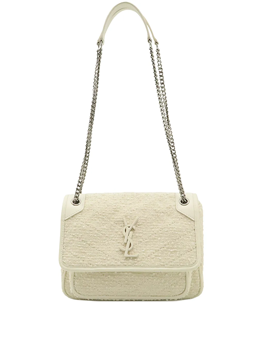 Saint Laurent Pre-Owned 2013-2026 Baby Tweed Niki shoulder bag - Bianco