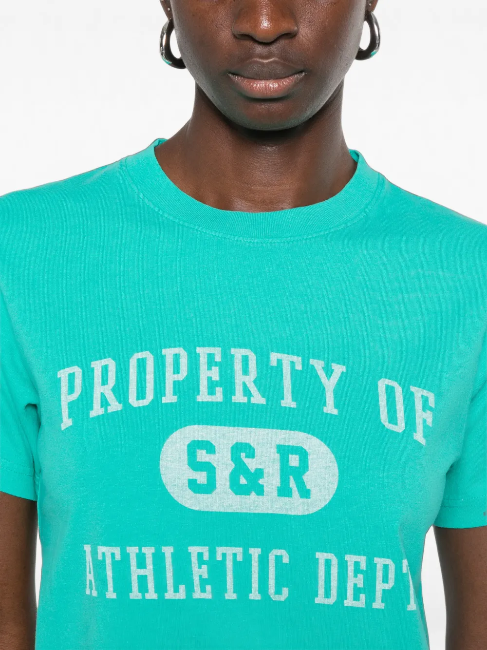 Sporty & Rich Fergus T-shirt met logoprint Groen