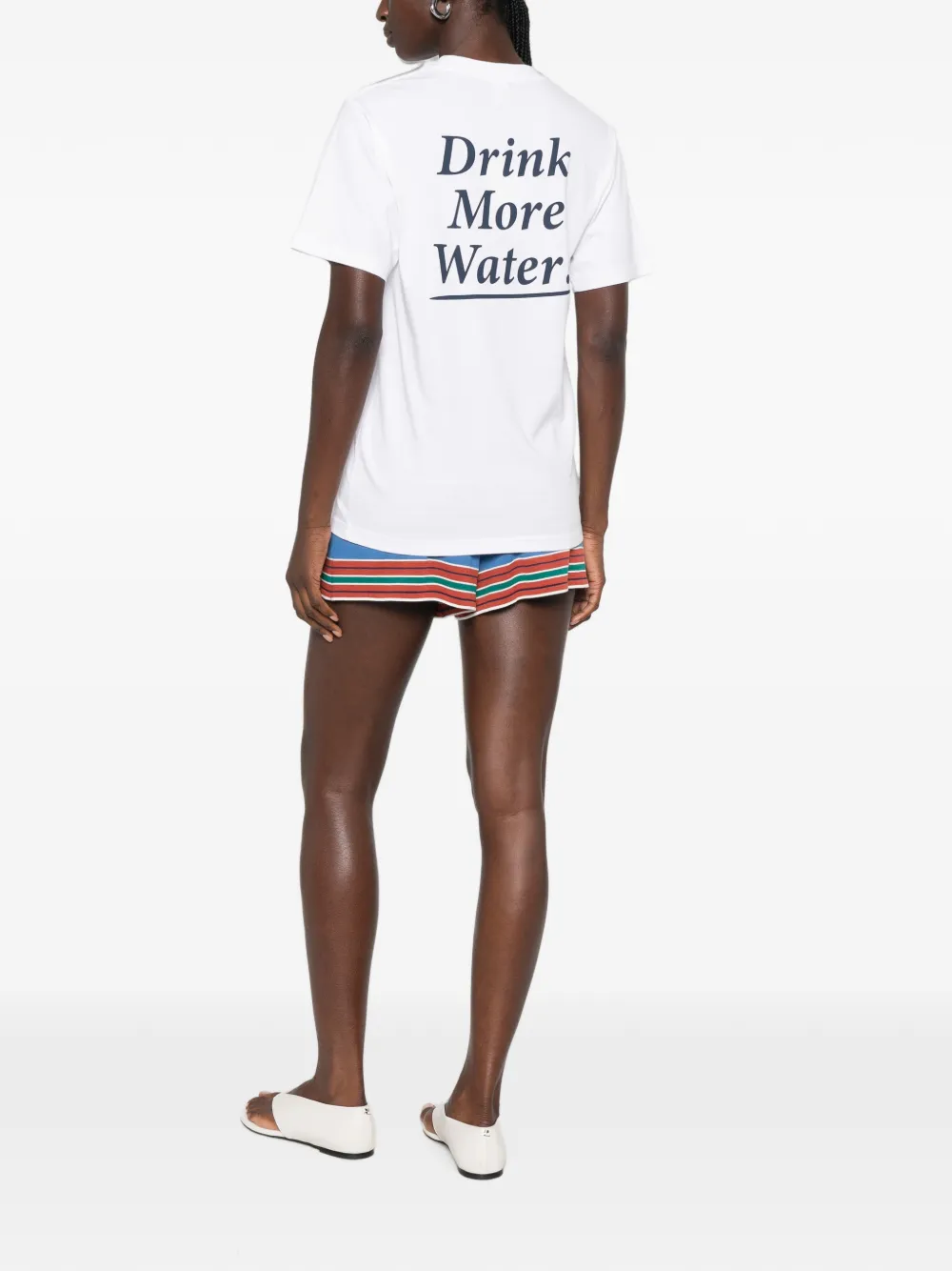 Sporty & Rich Fema logo-print slogan-print T-shirt Wit