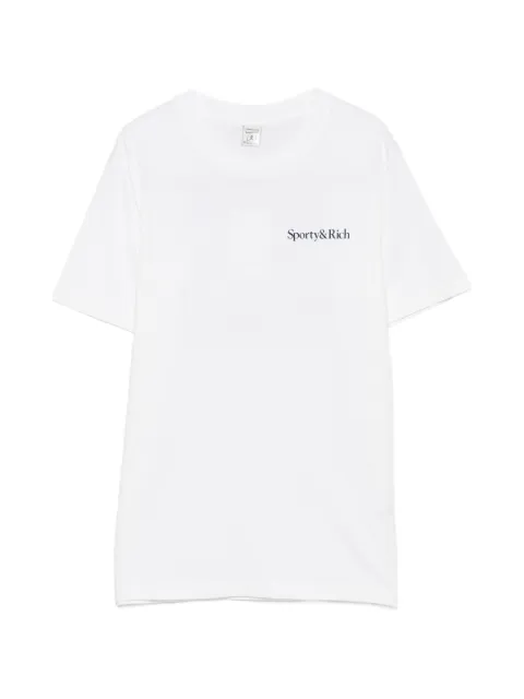 Sporty & Rich Fema logo-print slogan-print T-shirt