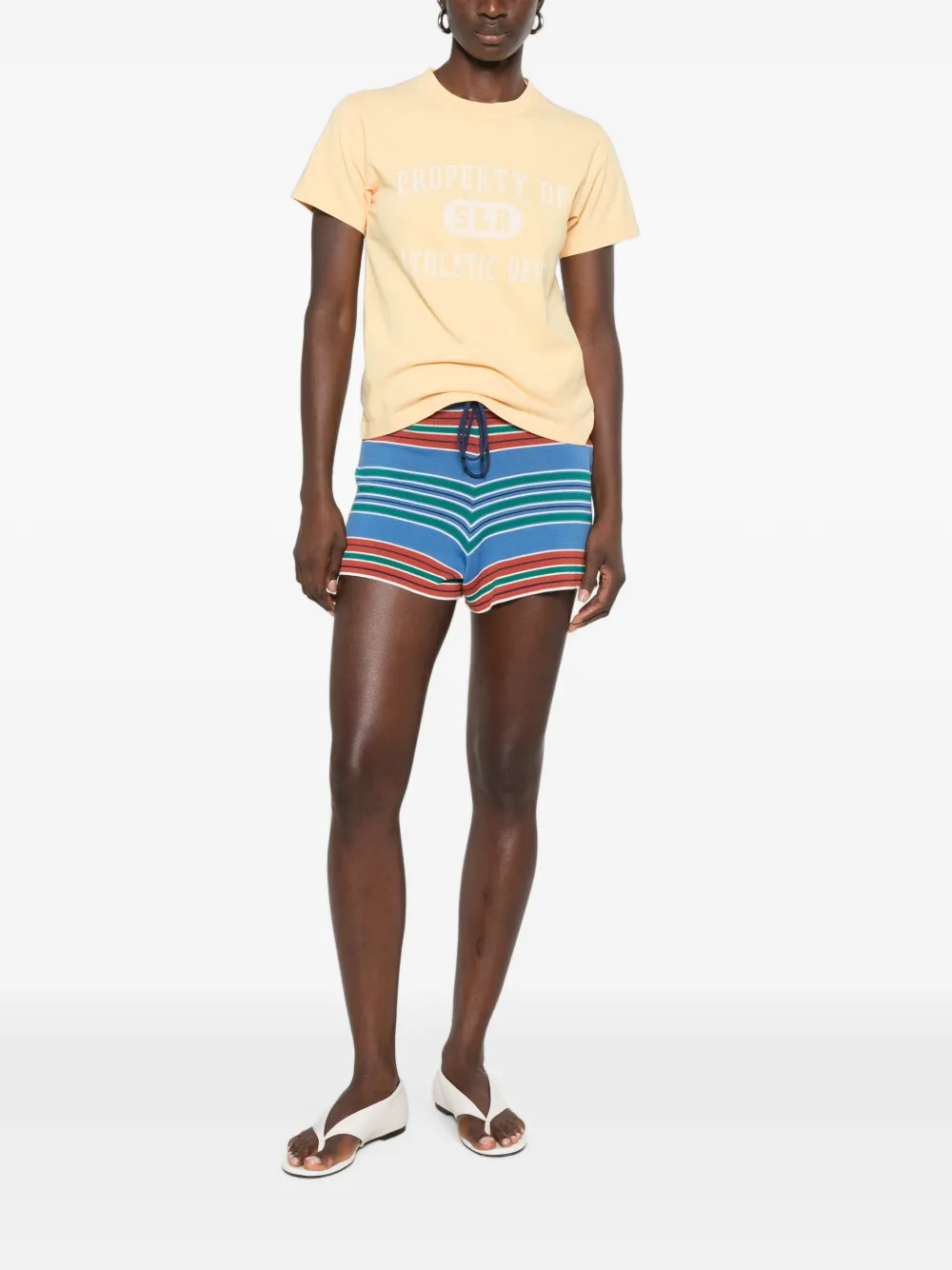 Sporty & Rich Fergus katoenen T-shirt met tekst Geel