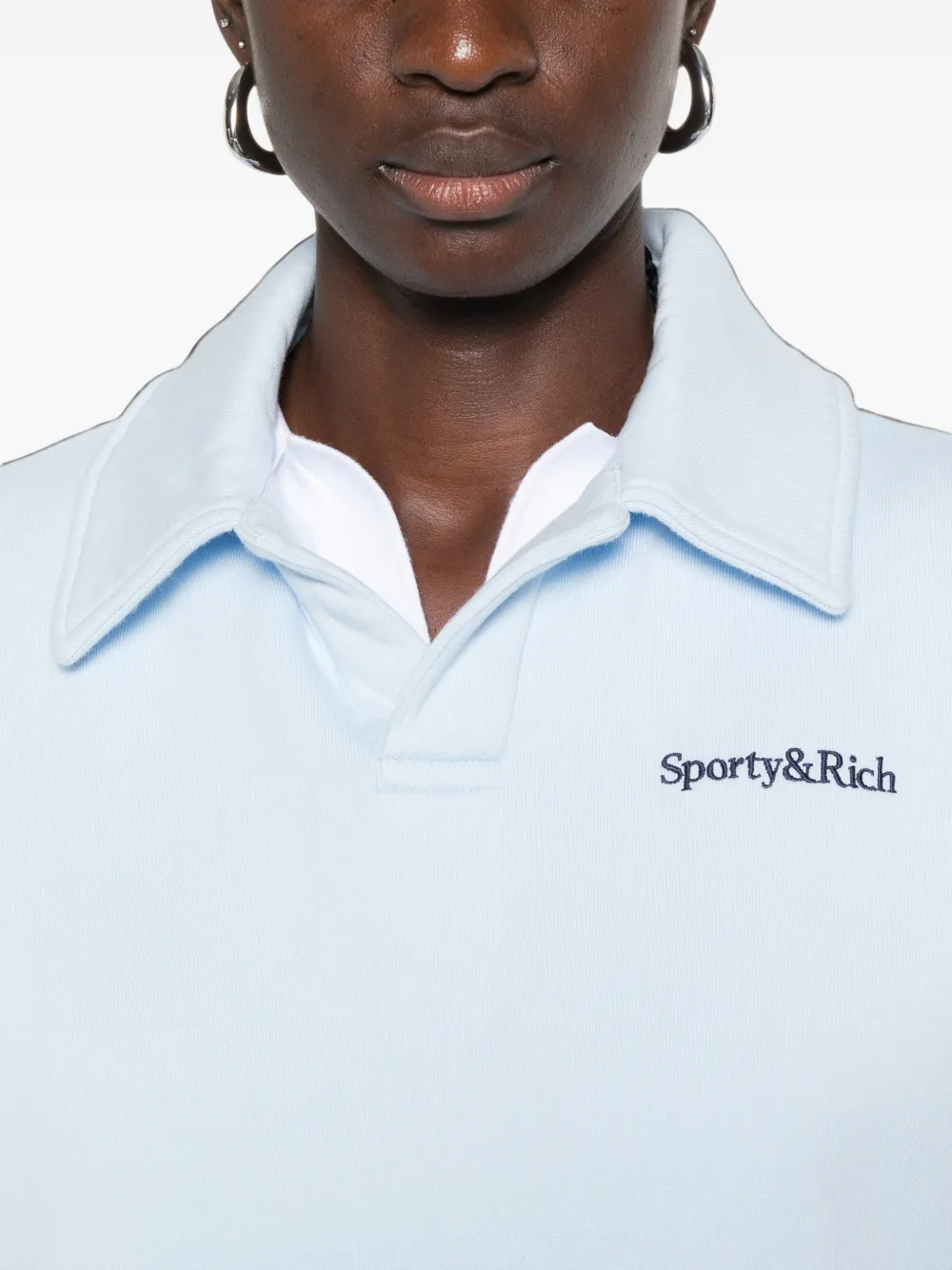 Sporty & Rich Elfi logo-print sweater Blauw