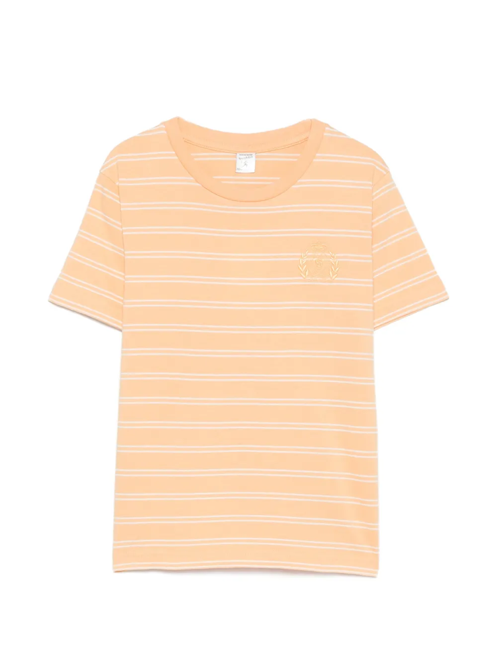 Sporty & Rich Ferdy striped embroidered T-shirt - Giallo