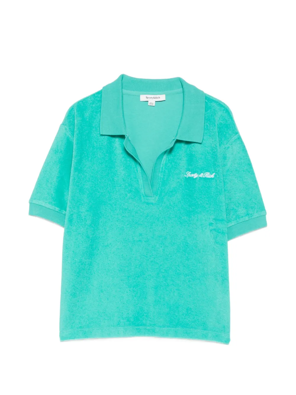 Sporty & Rich April logo-embroidered T-shirt Groen