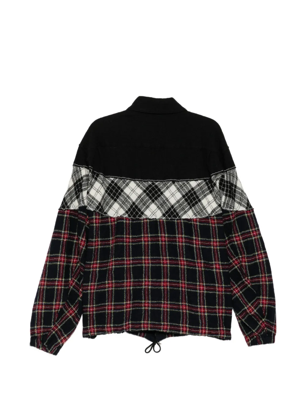 Kolor Shirtjack met patchwork Zwart
