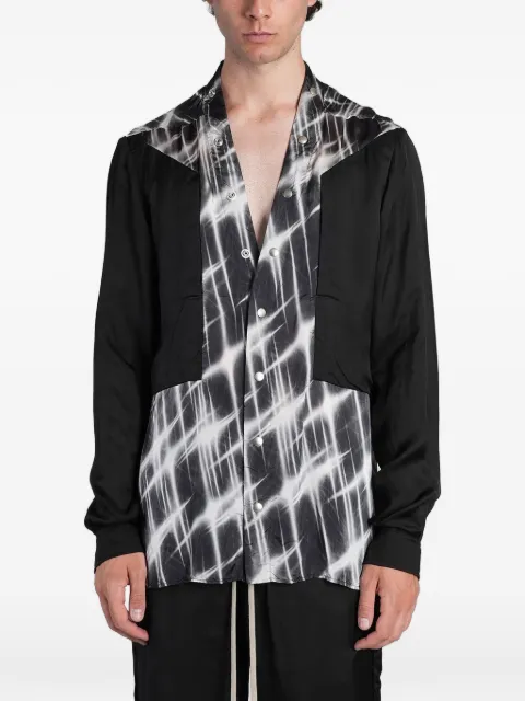 Rick Owens Larry graphic-print panelled shirt