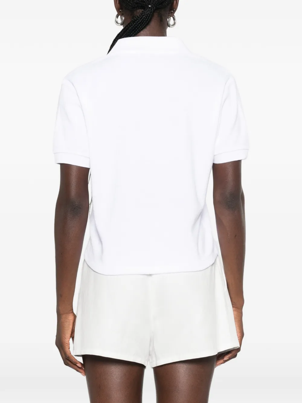 Sporty & Rich April T-shirt met geborduurd logo Wit