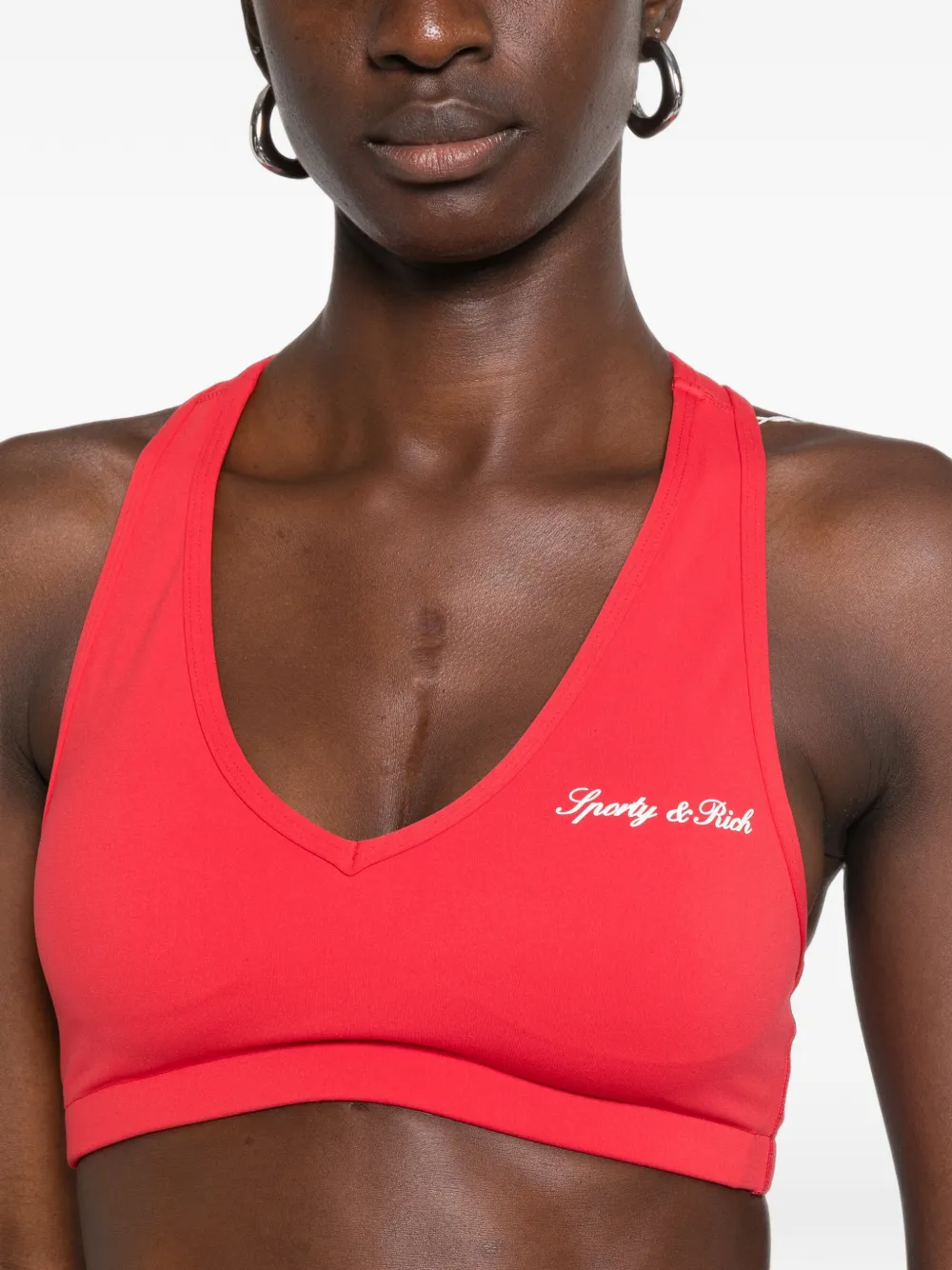 Sporty & Rich Sport-bh met logoprint Rood