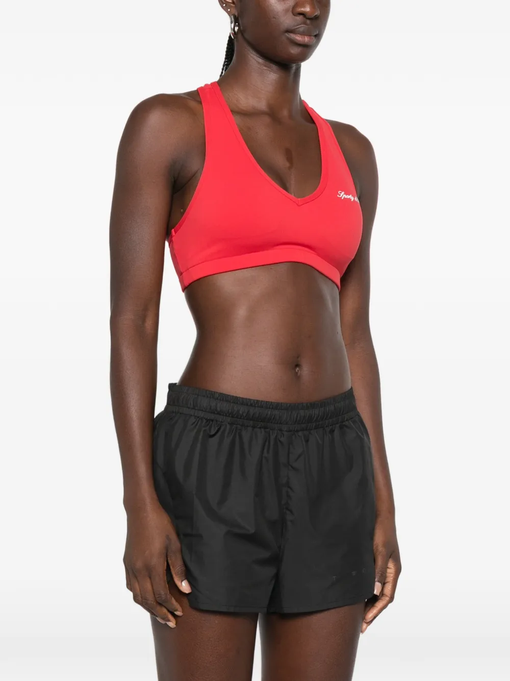 Sporty & Rich Sport-bh met logoprint Rood