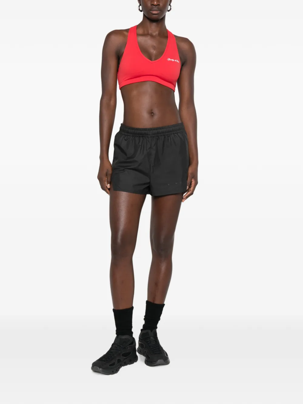 Sporty & Rich Sport-bh met logoprint Rood