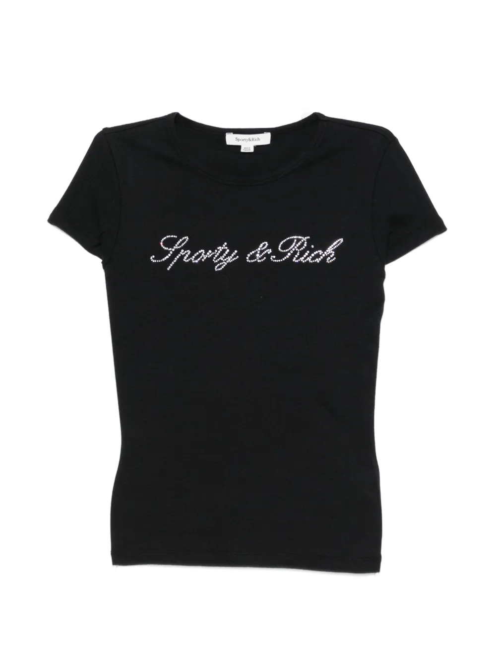 Sporty & Rich T-shirt Pandora con logo - Nero