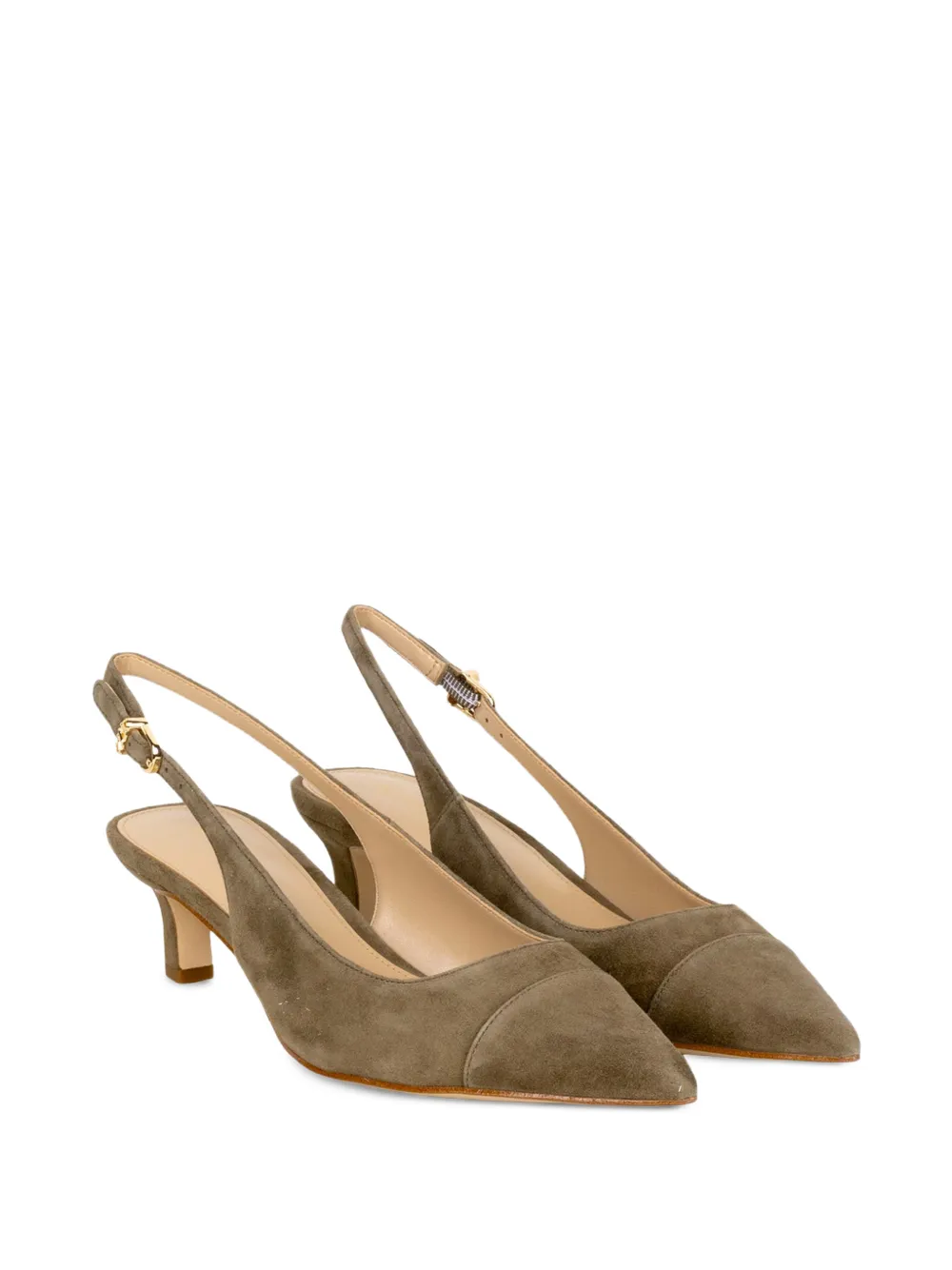 Michael Kors Slingback pumps met puntige neus Bruin