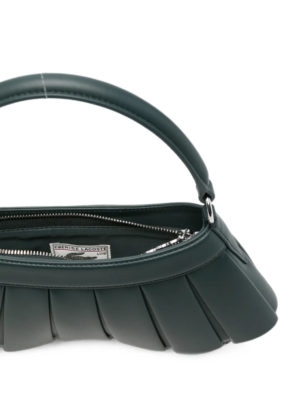 Lacoste H Lenglen geplooide leren shopper Groen