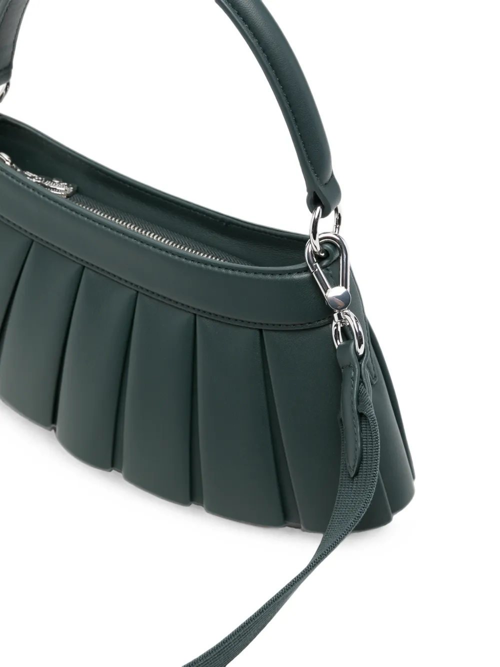 Lacoste H Lenglen geplooide leren shopper Groen