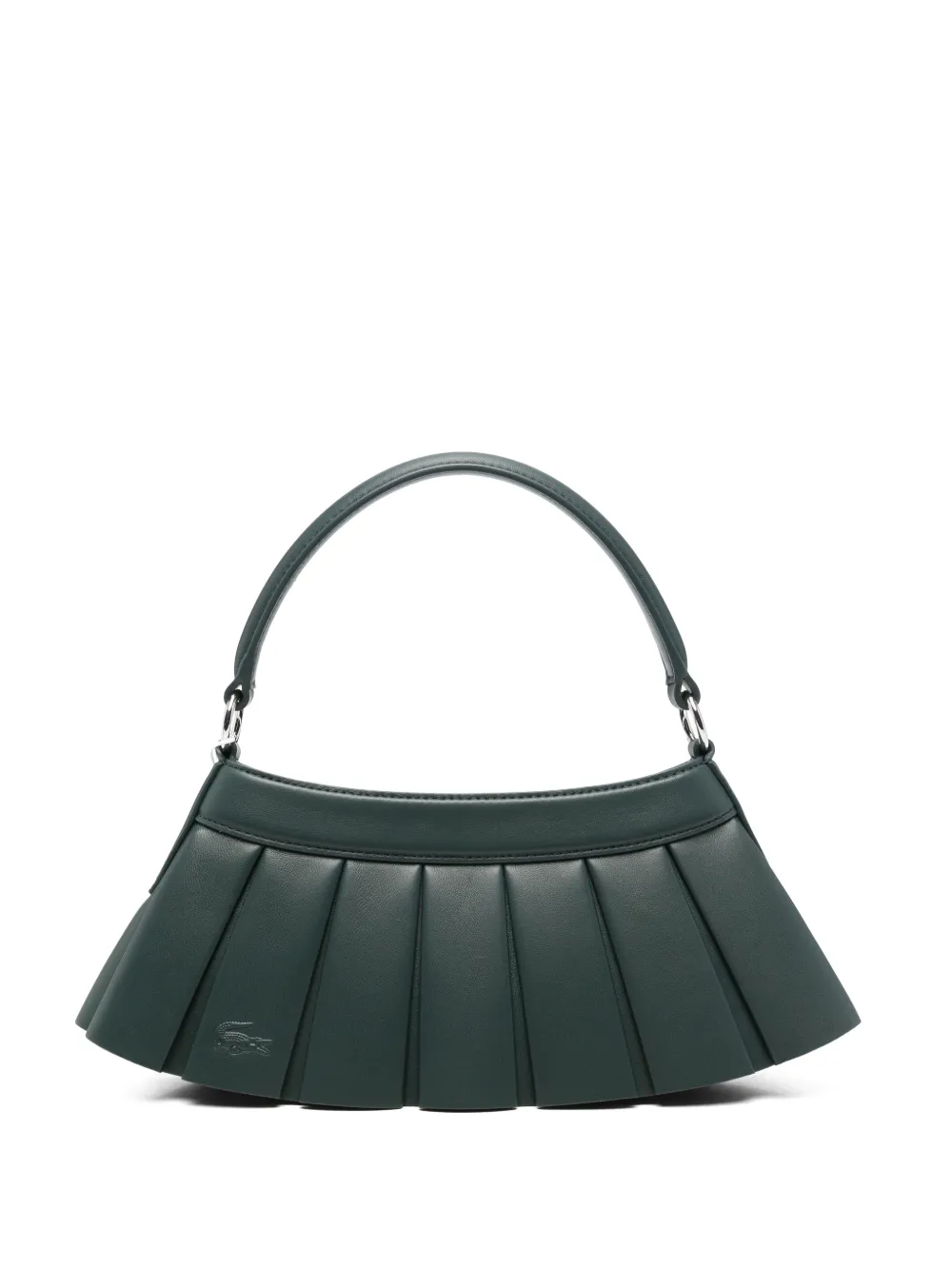 Lacoste pleated logo-embossed tote bag