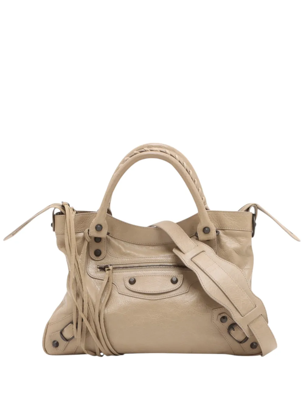 Balenciaga Pre-Owned 2000-2026 Motocross Classic Town satchel - Nude
