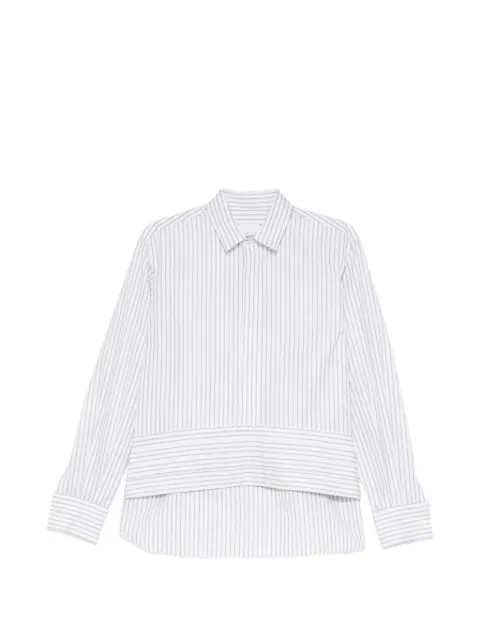 sacai vertical-stripe layered shirt
