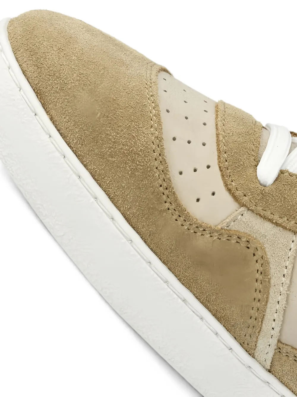 GROUNDIES Nova geperforeerde sneakers met vlakken Beige