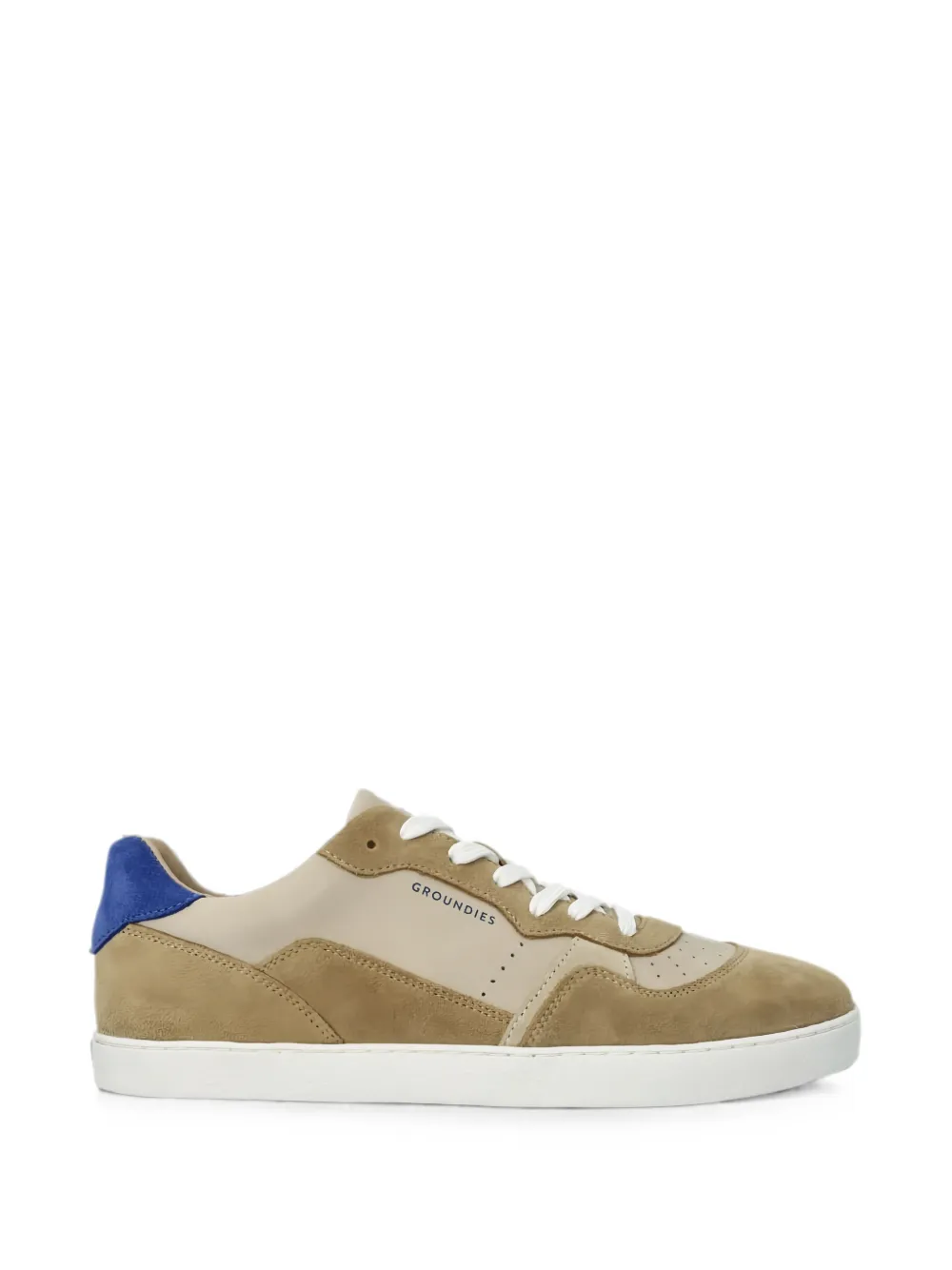 GROUNDIES Nova perforated panelled sneakers - Nude