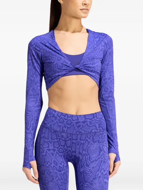 adidas PrimeLift workout snake twist-reversible long-sleeve T-shirt