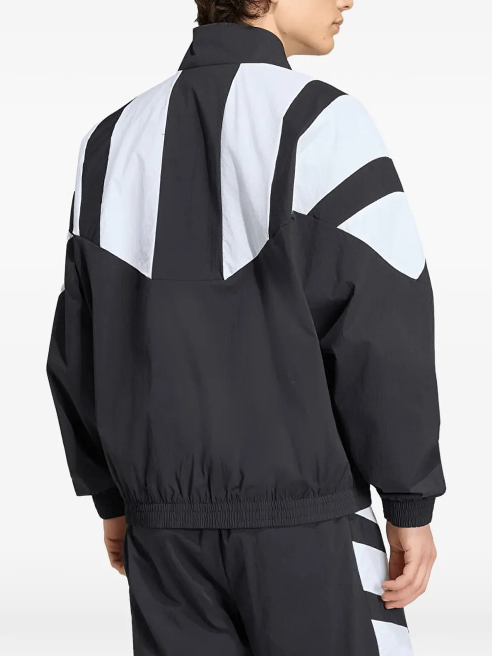 adidas blocked track top Zwart