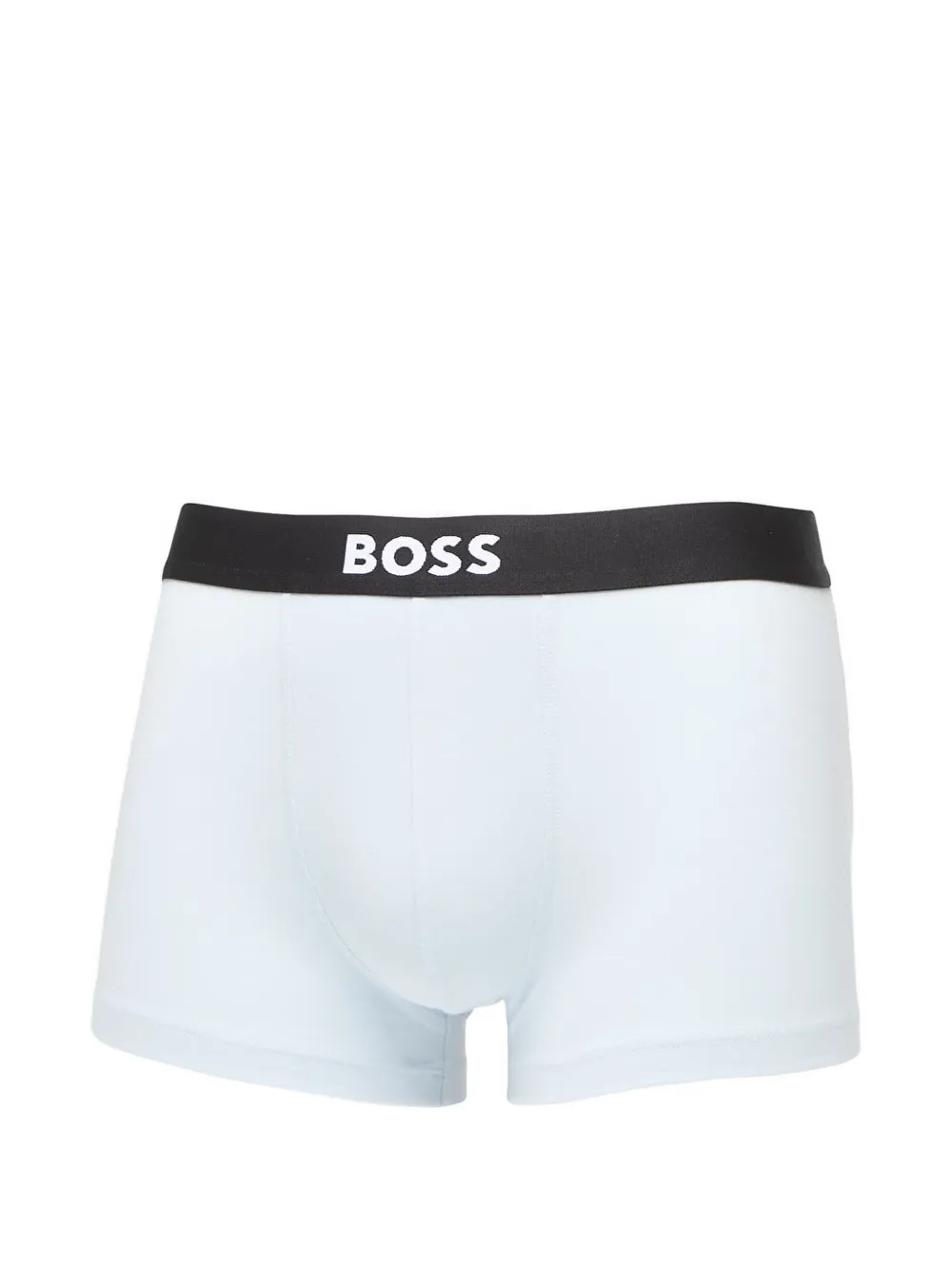 HUGO Drie stretch-katoenen boxershorts met logobanden Zwart