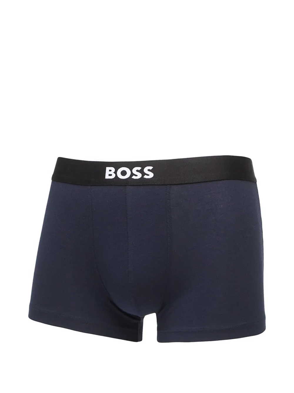 HUGO Drie stretch-katoenen boxershorts met logobanden Zwart