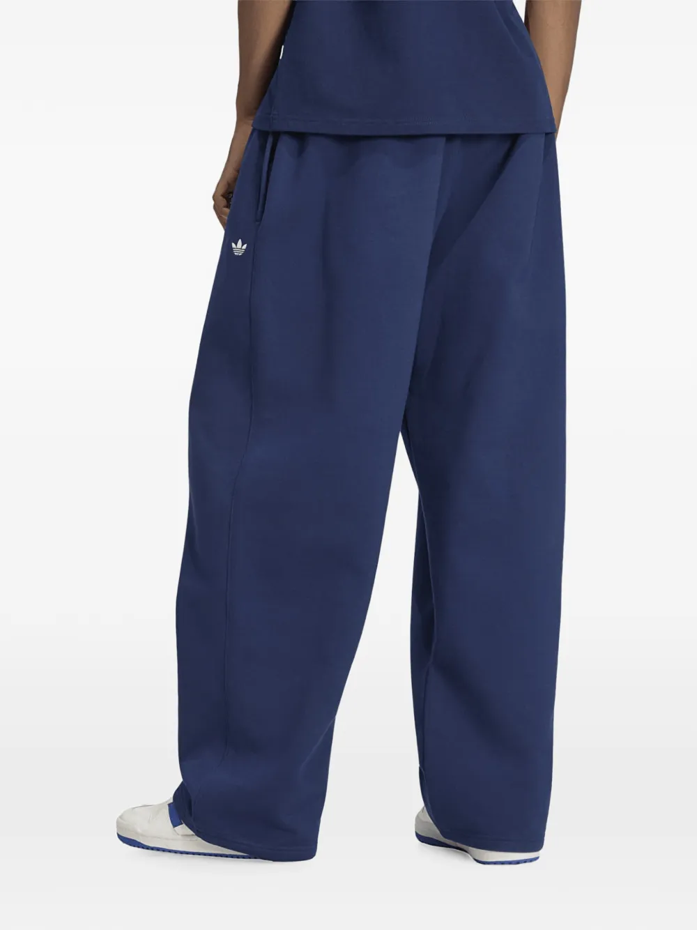 adidas logo-embroidered track pants Blauw