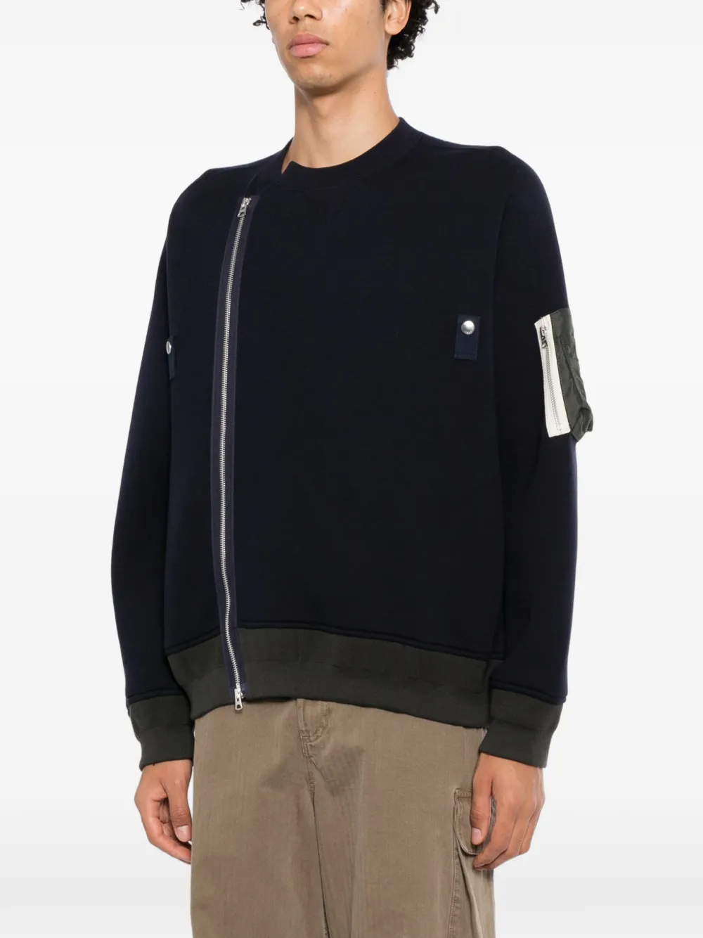 sacai Jack met vlakken Blauw