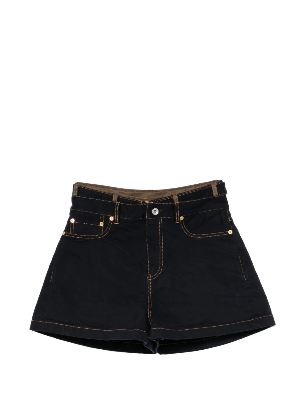 sacai contrast-stitch shorts