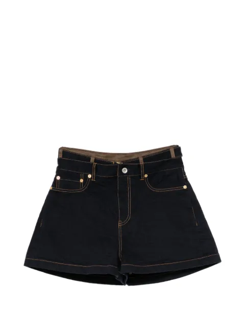sacai contrast-stitch shorts