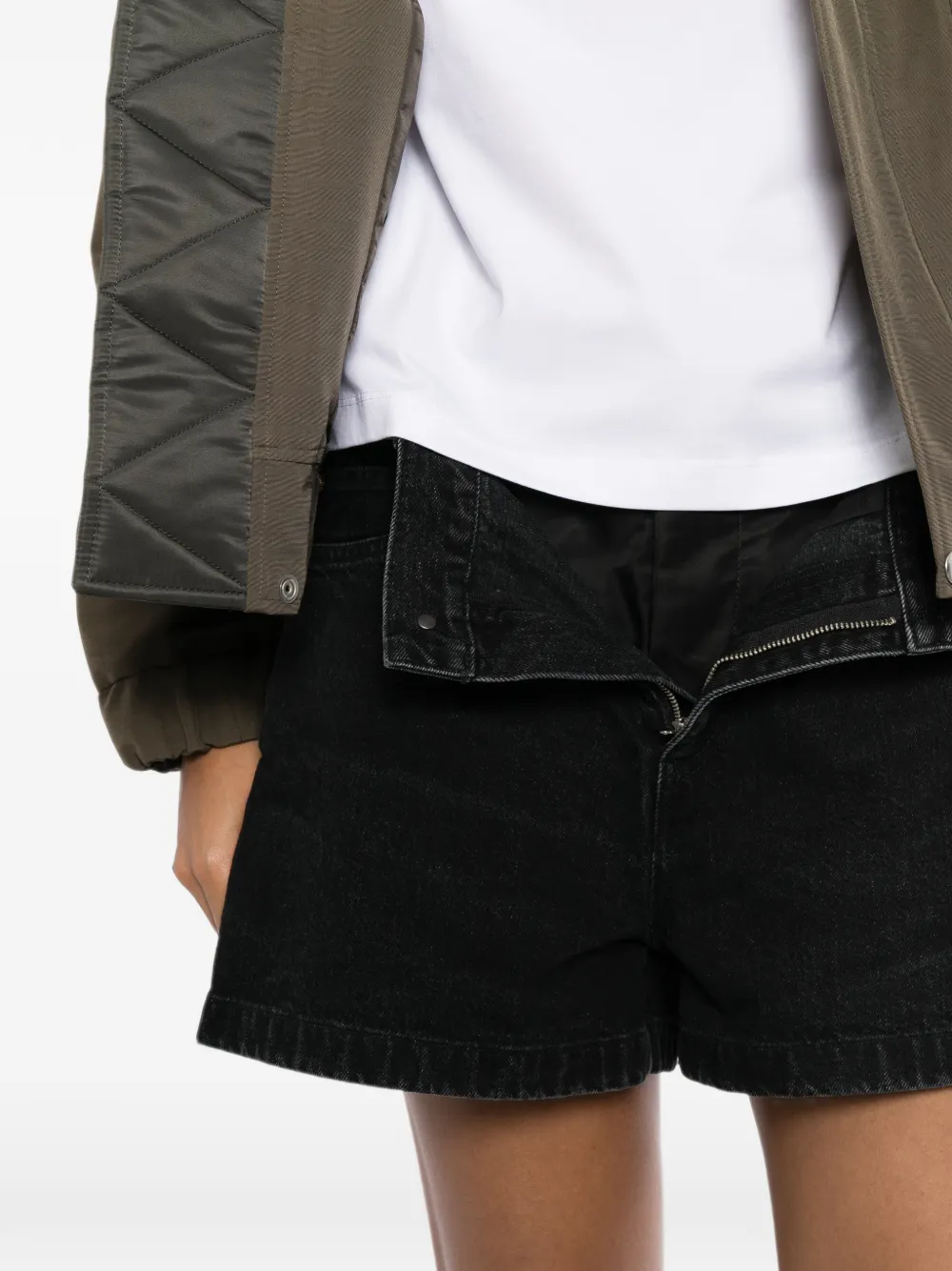 sacai High waist shorts Zwart
