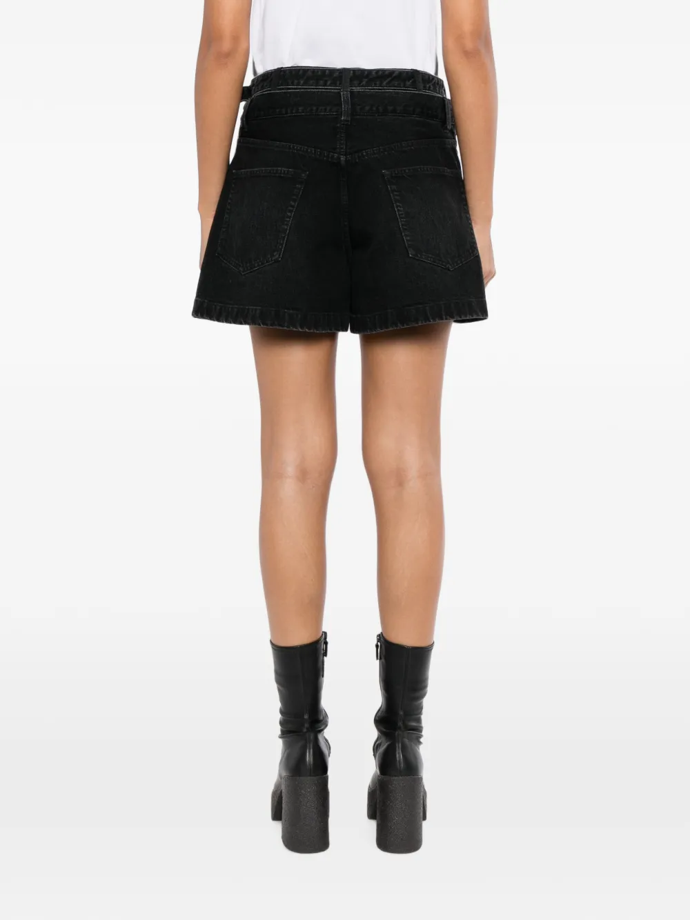 sacai High waist shorts Zwart