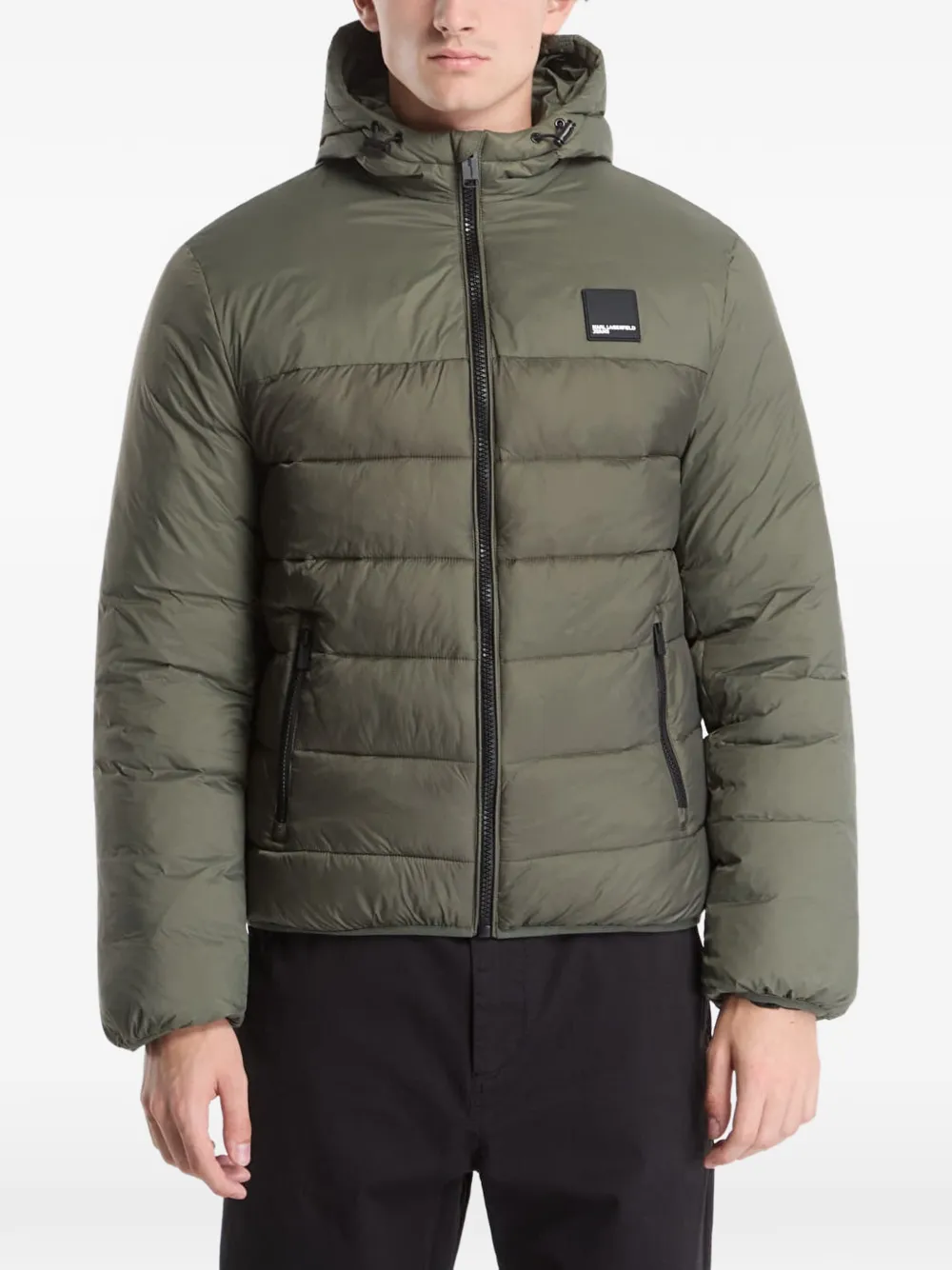 Karl Lagerfeld Jeans quilted hooded jacket - Grün