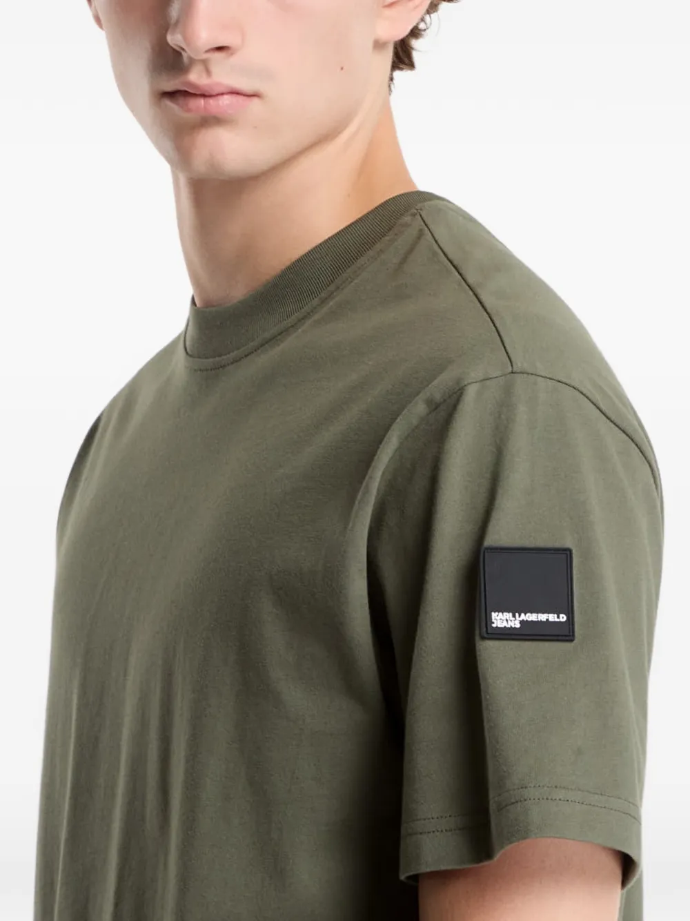Karl Lagerfeld Jeans T-shirt met logodetail Groen