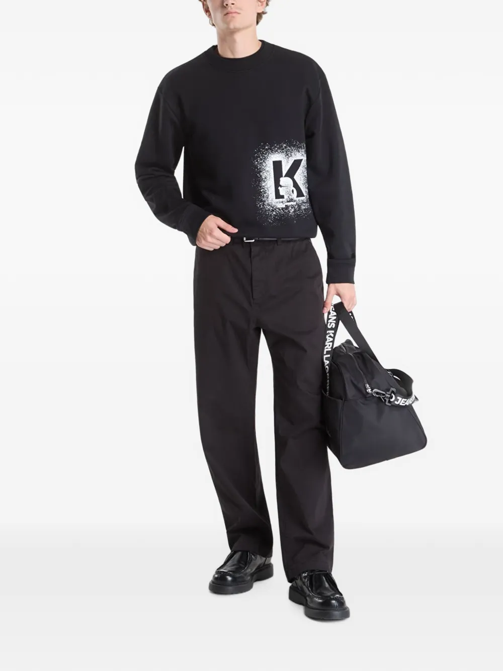 Karl Lagerfeld Jeans Sweater met logoprint Zwart