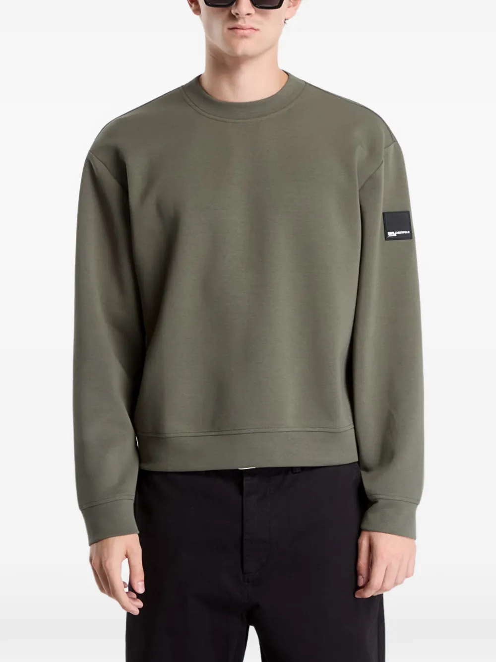Karl Lagerfeld Jeans long-sleeve logo-patch sweatshirt - Grün