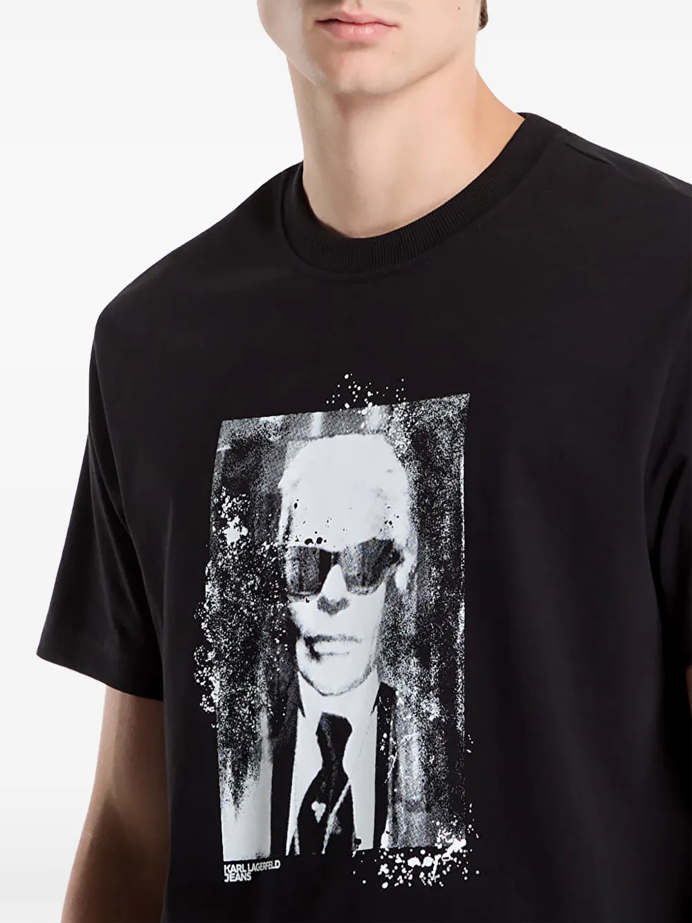 Karl Lagerfeld Jeans T-shirt met print Zwart