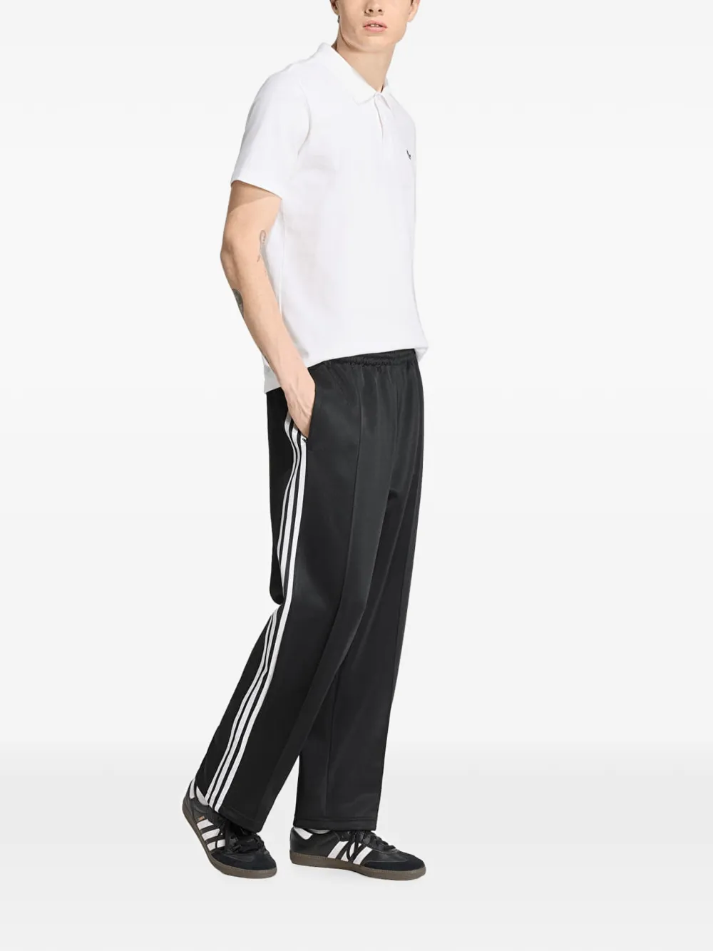 adidas side-stripe track pants Zwart