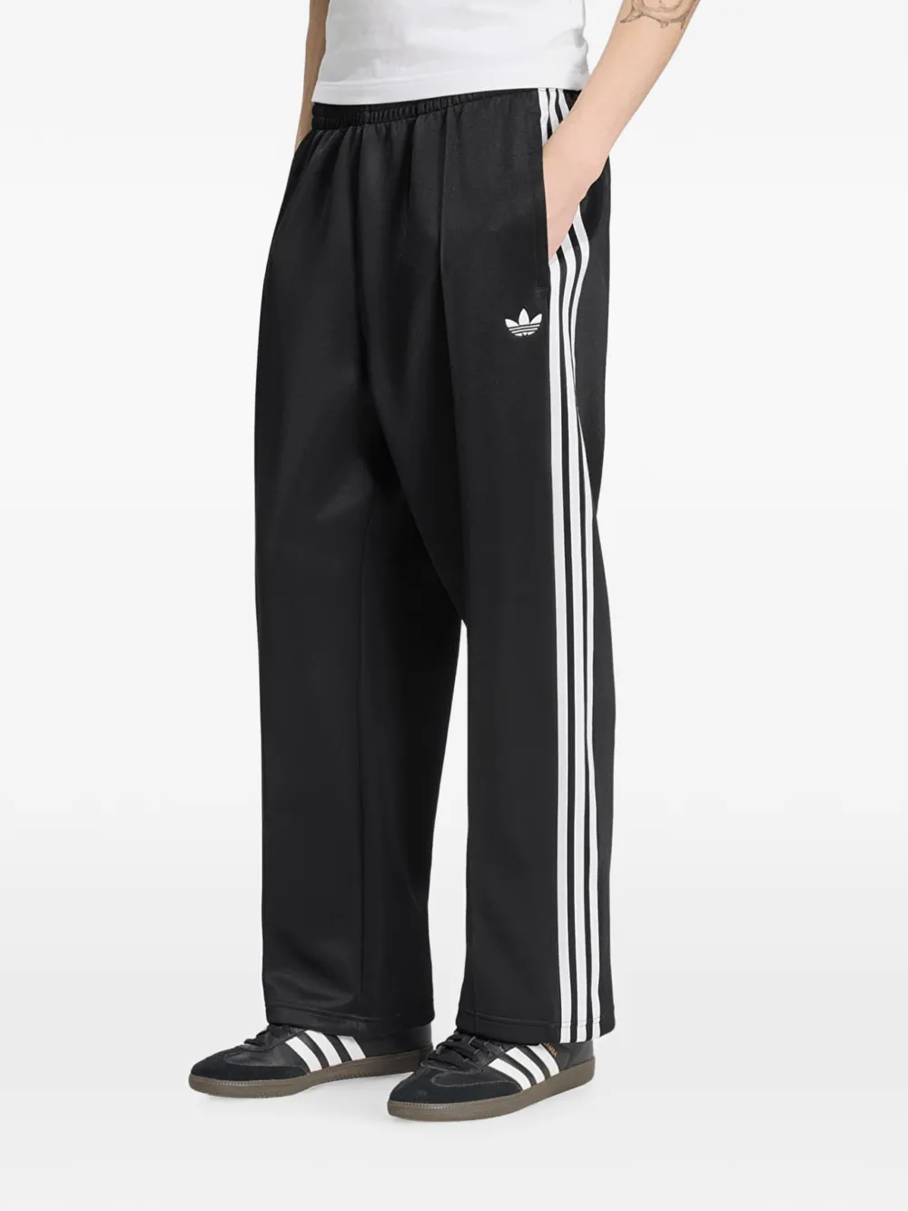 adidas side-stripe track pants Zwart