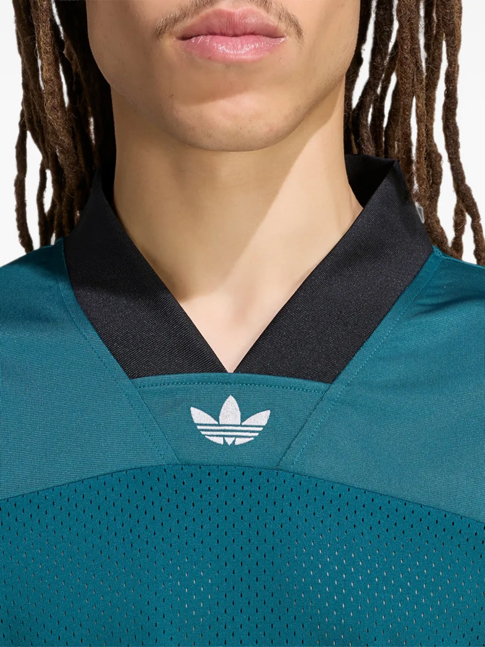 adidas logo-print mesh T-shirt Groen