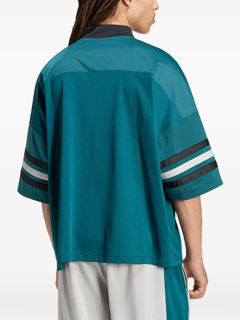 adidas logo-print mesh T-shirt Groen