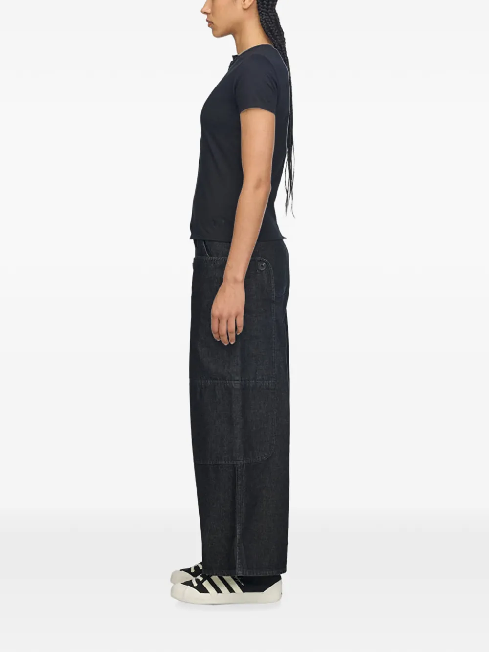 Y-3 Getailleerd T-shirt met korte mouwen Zwart