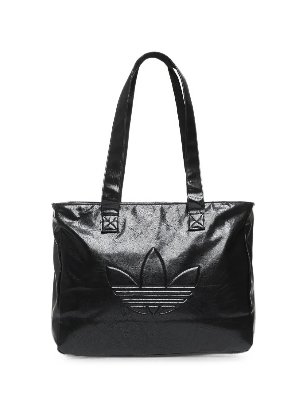 adidas Shopper metallic PU bag Zwart