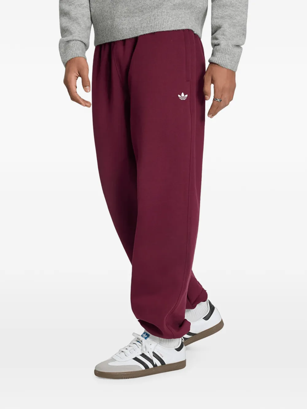 adidas logo-embroidered track pants Rood