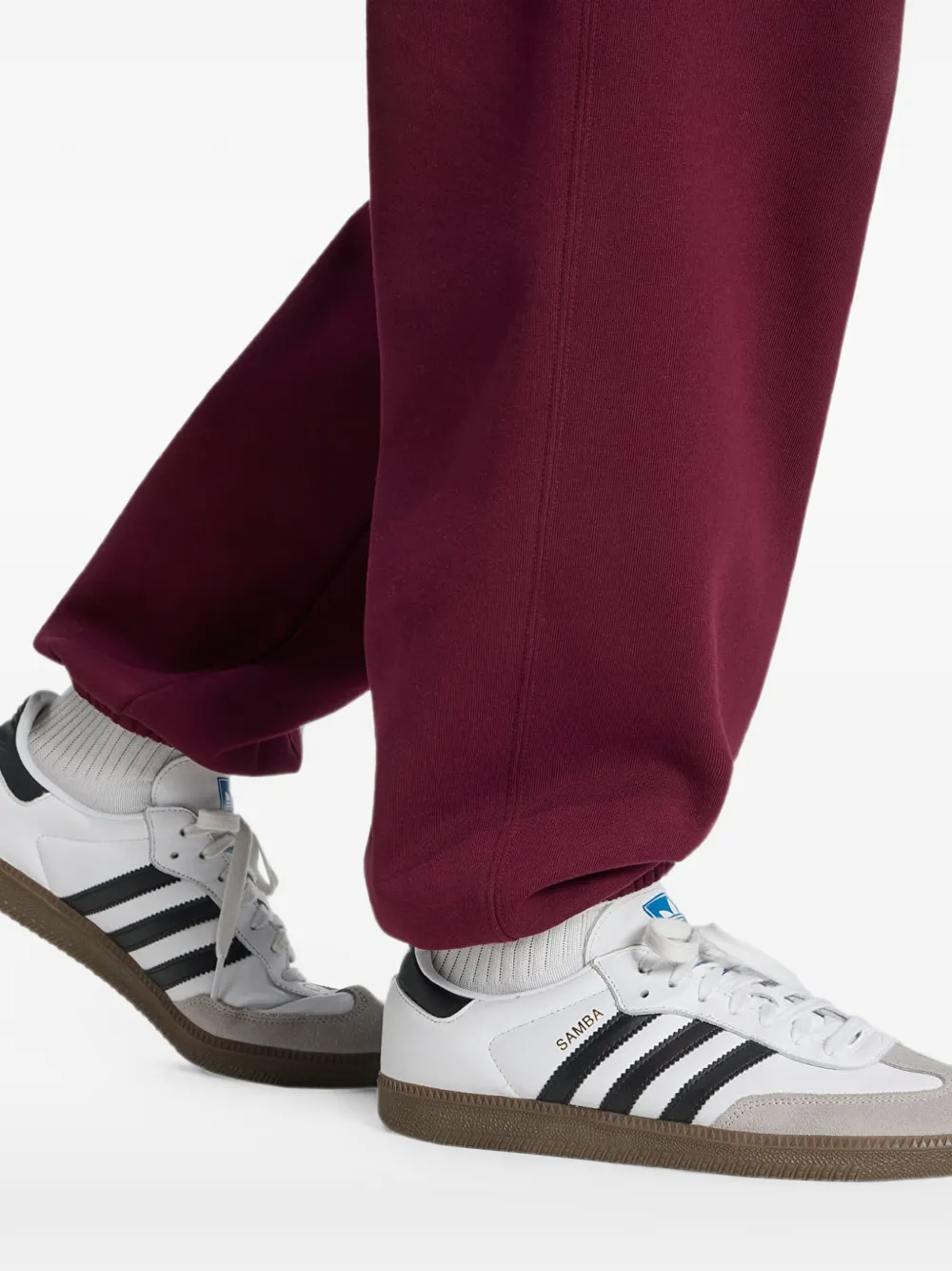 adidas logo-embroidered track pants Rood