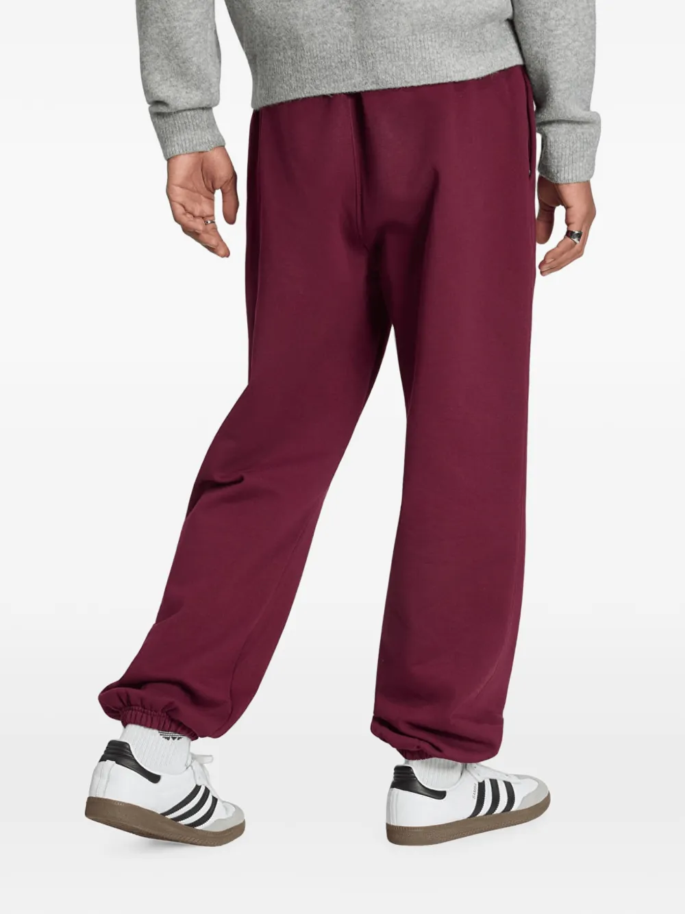 adidas logo-embroidered track pants Rood